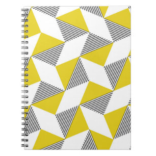 Cuaderno Patrón geométrico sin soldadura con triángulos, rh