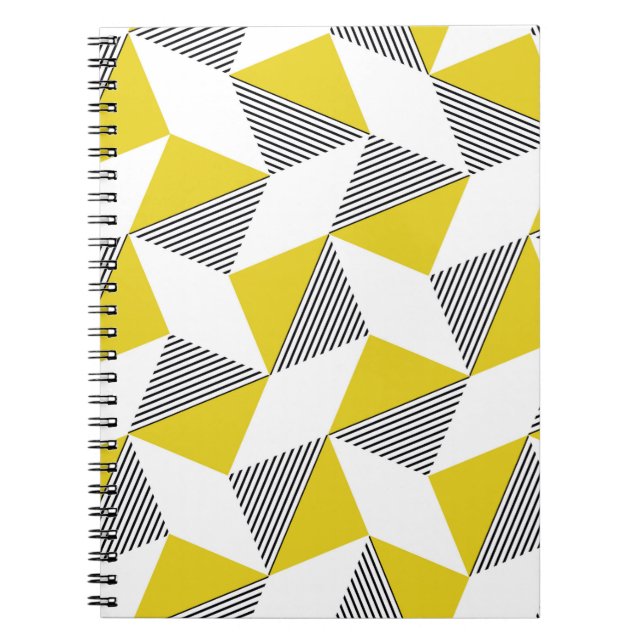 Cuaderno Patrón geométrico sin soldadura con triángulos, rh (Frente)