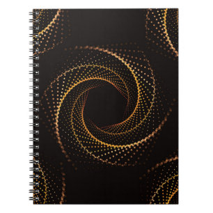 Cuaderno Patrón geométrico sin soldadura de puntos de oro