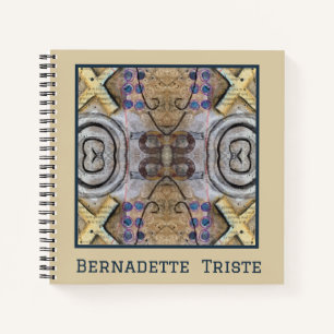 Cuaderno Patrón Geométrico sin soldadura Mauve Tan Brown