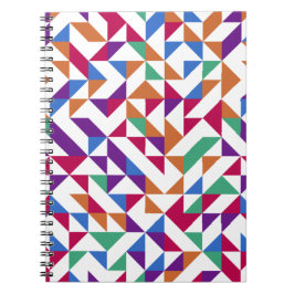 Cuaderno Patrón geométrico sin soldadura multicolor