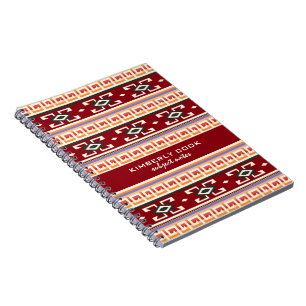 Cuaderno Patrón geométrico tribal nativo norteamericano mon