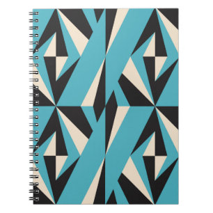 Cuaderno Patrón geométrico uniforme abstracto moderno con t