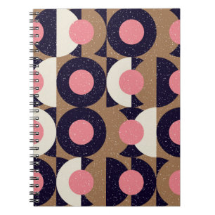 Cuaderno Patrón geométrico uniforme abstracto moderno con u