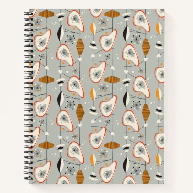 Cuaderno Patrón geométrico Verde azulado y azul (Anverso)
