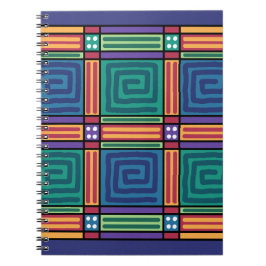 Cuaderno Patrón geométrico vibrante