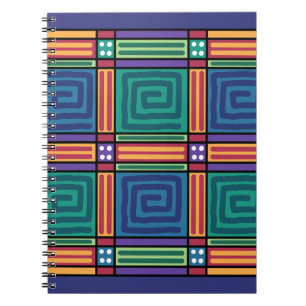 Cuaderno Patrón geométrico vibrante