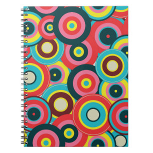 Cuaderno Patrón geométrico vintage de moda moderno y elegan