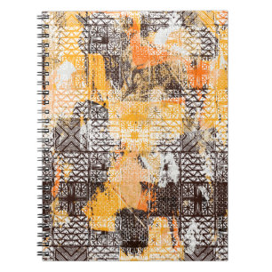 Cuaderno Patrón geométrico y transparente tribal moderno