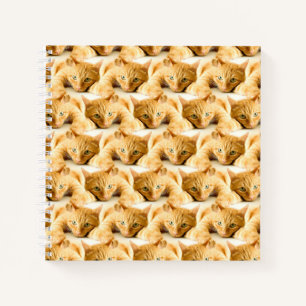 Cuaderno Patrón Ginger Cat naranja