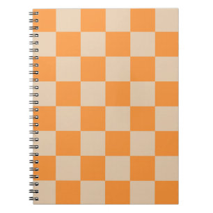 Cuaderno Patrón Gingham de naranja controlado