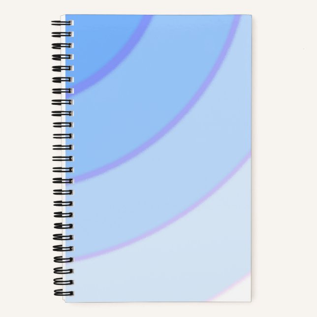 Cuaderno Patrón giratorio azul oscuro pastel (Anverso)