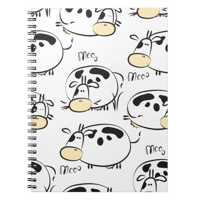 Cuaderno Patrón gracioso con animales infantiles. Clip de c (Frente)