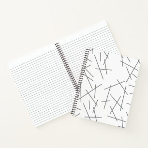 Cuaderno Patrón gráfico de línea moderna, simple y desorden
