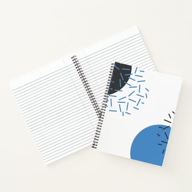 Cuaderno Patrón gráfico moderno, simple, fresco, abstracto (Interior)
