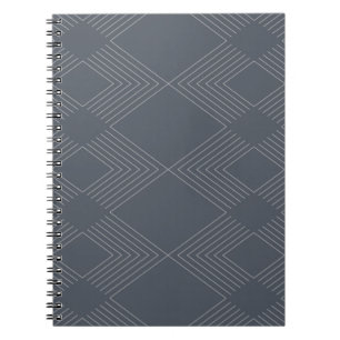 Cuaderno Patrón gráfico simple, elegante, urbano, de línea 