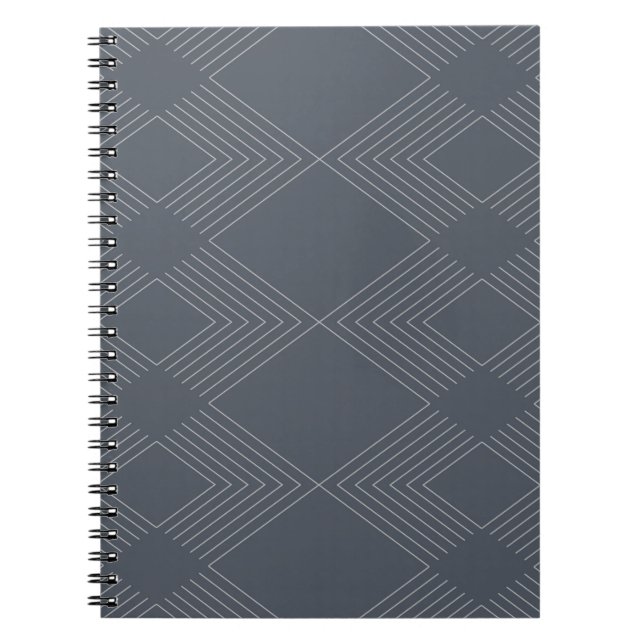 Cuaderno Patrón gráfico simple, elegante, urbano, de línea  (Frente)