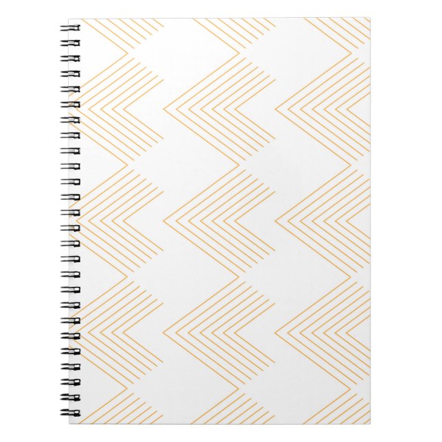 Cuaderno Patrón gráfico simple y moderno de flecha de chevr (Frente)