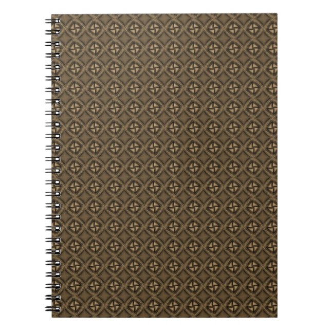 Cuaderno Patrón gris abstracto (Frente)