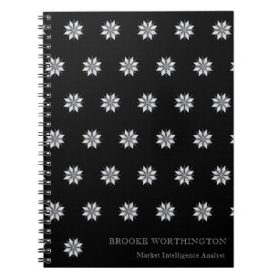 Cuaderno Patrón gris negro personalizado Busines