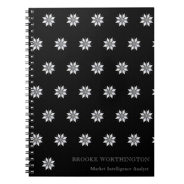 Cuaderno Patrón gris negro personalizado Busines (Frente)