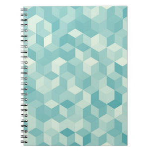 Cuaderno Patrón hexagonal azul claro sin fisuras
