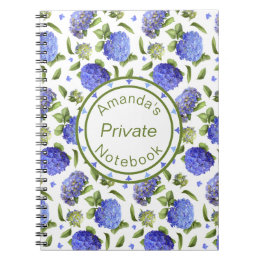 Cuaderno Patrón Hidrangea Azul
