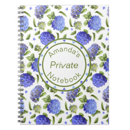 Cuaderno Patrón Hidrangea Azul