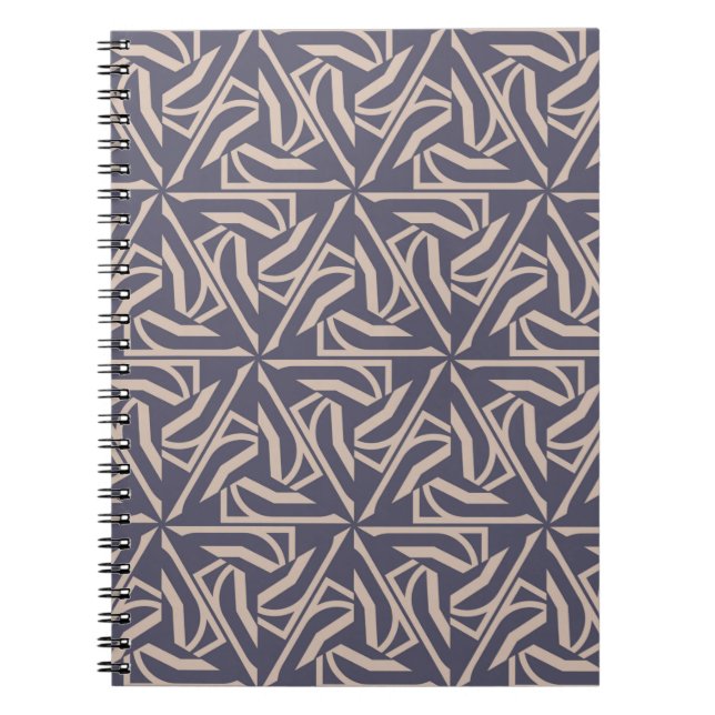 Cuaderno Patrón hipster con elementos poligonales. Triángul (Frente)