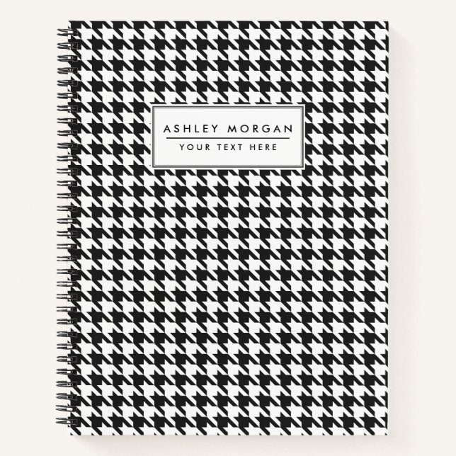 Cuaderno Patrón Houndstap negro y blanco (Anverso)