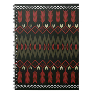 Cuaderno Patrón Ikat: Ornamento Étnico Geométrico