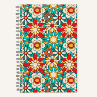 Cuaderno Patrón Inalámbrico Retro. Decorativo de época