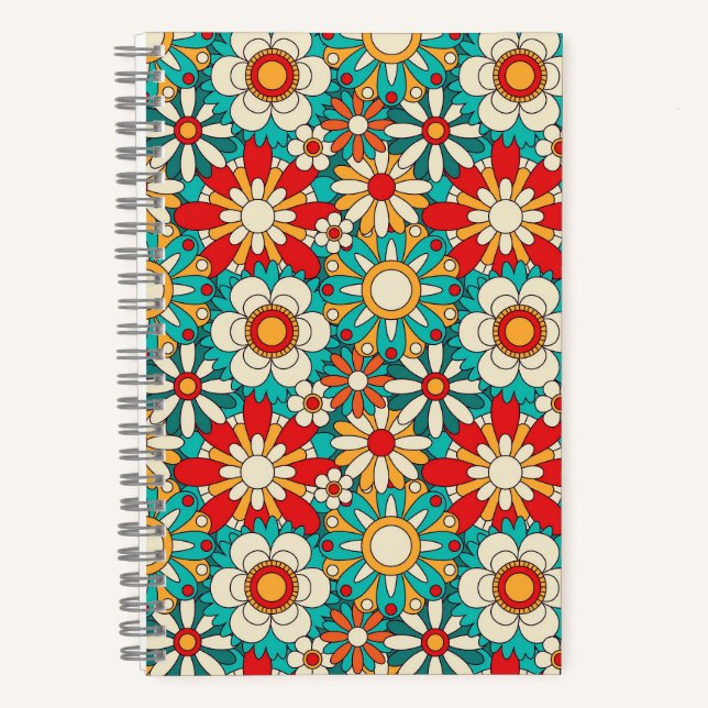 Cuaderno Patrón Inalámbrico Retro. Decorativo de época (Anverso)
