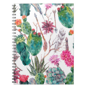 Cuaderno Patrón ininterrumpido de acuarela natural exótica