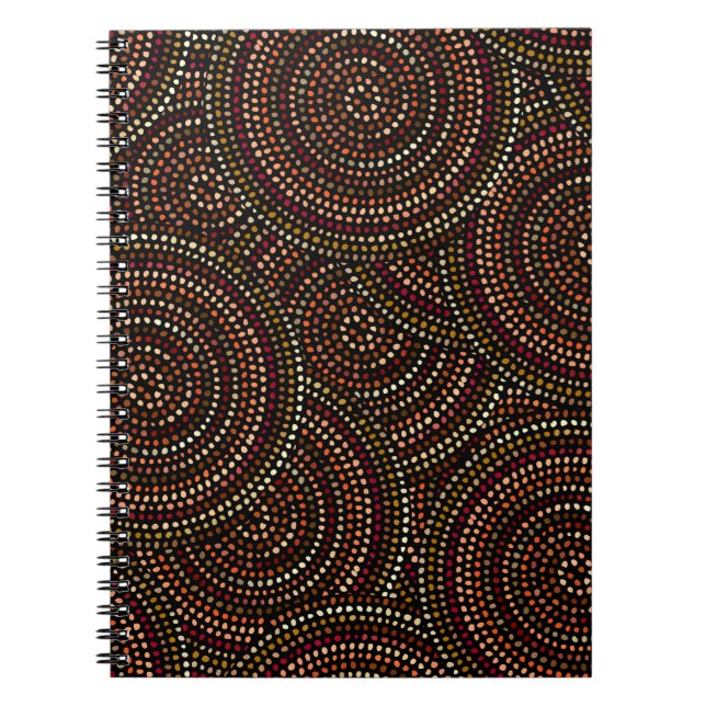 Cuaderno Patrón ininterrumpido de boho étnico al estilo afr (Frente)
