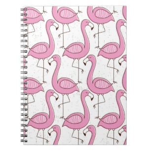 Cuaderno Patrón ininterrumpido de flamencos, diseño exótico