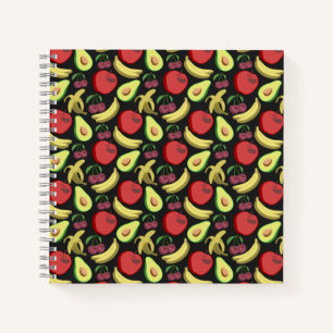 Cuaderno Patrón ininterrumpido de frutas   fruta tropical c