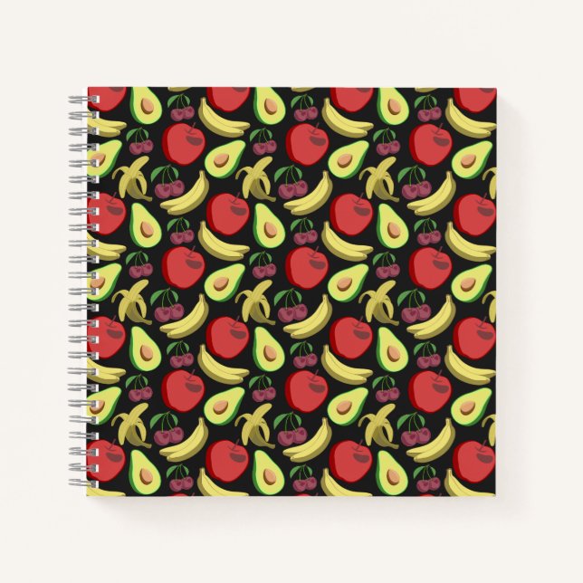 Cuaderno Patrón ininterrumpido de frutas | fruta tropical c (Anverso)