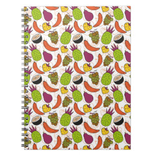 Cuaderno Patrón ininterrumpido de frutas Patrón de superf