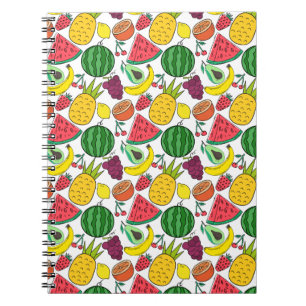 Cuaderno Patrón ininterrumpido de frutas Patrón de superf