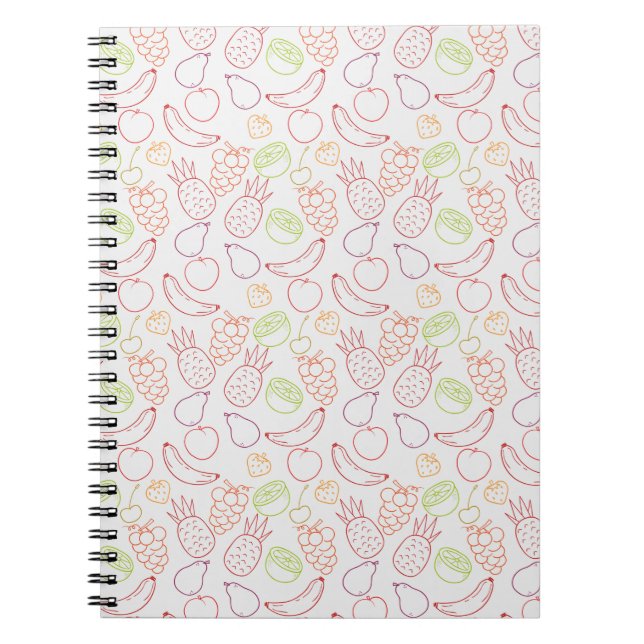 Cuaderno Patrón ininterrumpido de frutas | Patrón de superf (Frente)