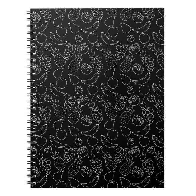 Cuaderno Patrón ininterrumpido de frutas | Patrón de superf (Frente)
