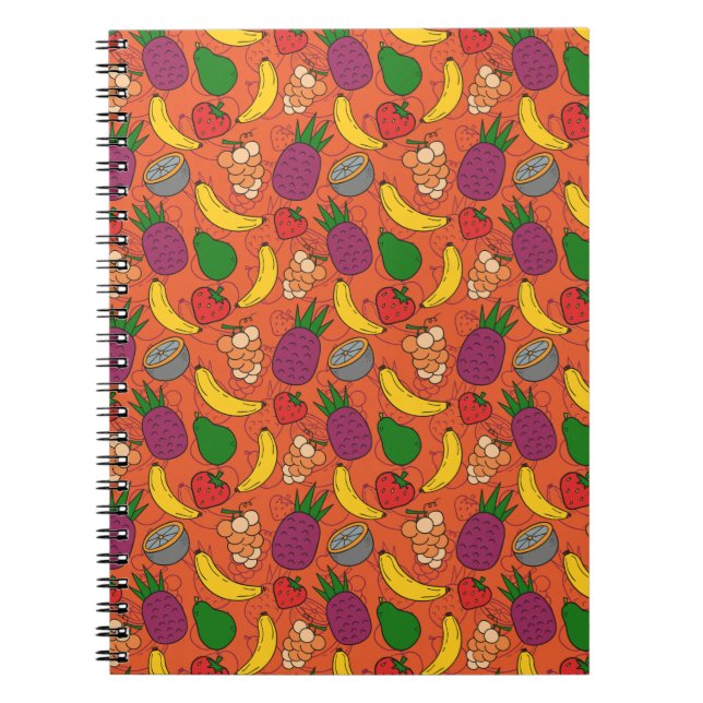 Cuaderno Patrón ininterrumpido de frutas | Patrón de superf (Frente)