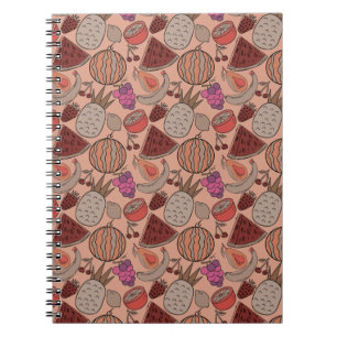 Cuaderno Patrón ininterrumpido de frutas Patrón de superf