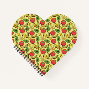 Cuaderno Patrón ininterrumpido de frutos tropicales colorid