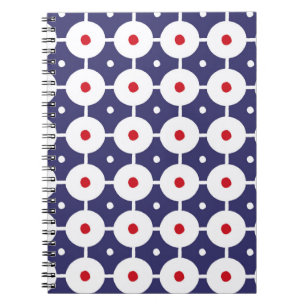 Cuaderno patrón ininterrumpido de funky retro vintage. Reja