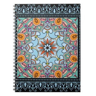 Cuaderno Patrón ininterrumpido de mandala étnica tribal
