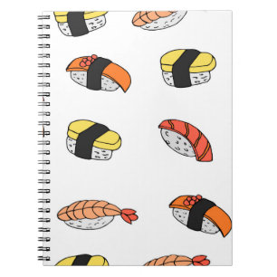 Cuaderno patrón ininterrumpido de sushi