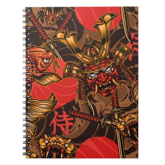 Cuaderno Patrón ininterrumpido del estilo japonés con samur (Frente)