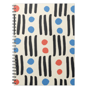Cuaderno Patrón ininterrumpido moderno con rayas y puntos e